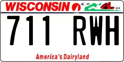 WI license plate 711RWH