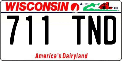 WI license plate 711TND