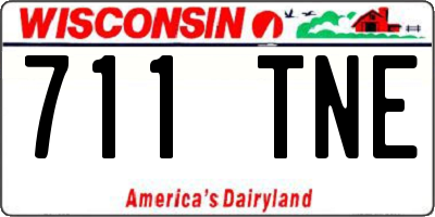 WI license plate 711TNE