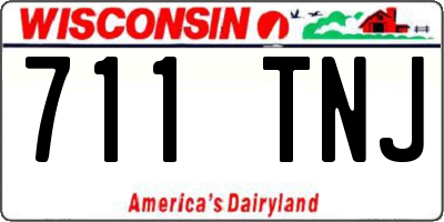 WI license plate 711TNJ