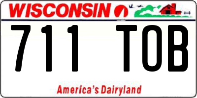 WI license plate 711TOB