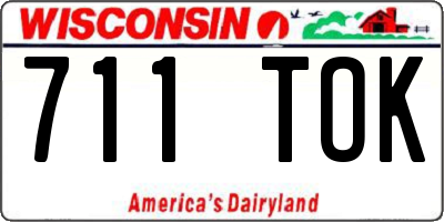 WI license plate 711TOK