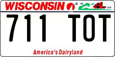 WI license plate 711TOT