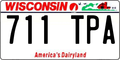 WI license plate 711TPA