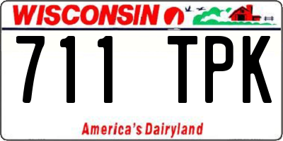WI license plate 711TPK