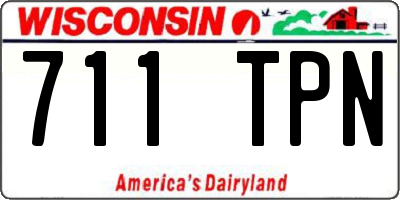 WI license plate 711TPN