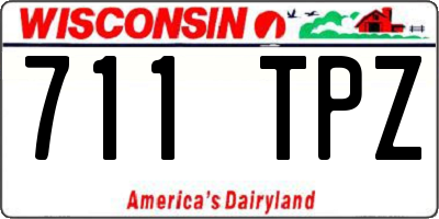WI license plate 711TPZ