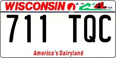 WI license plate 711TQC