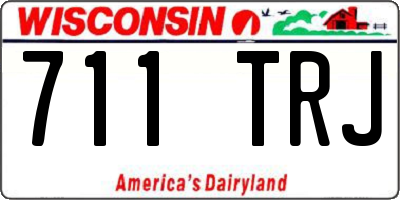 WI license plate 711TRJ