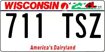 WI license plate 711TSZ