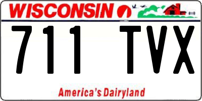 WI license plate 711TVX