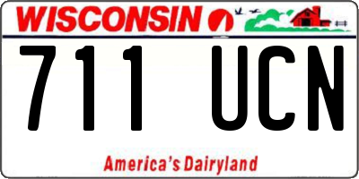 WI license plate 711UCN