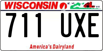 WI license plate 711UXE