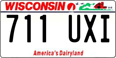 WI license plate 711UXI
