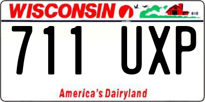 WI license plate 711UXP