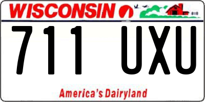 WI license plate 711UXU