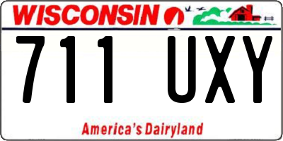 WI license plate 711UXY