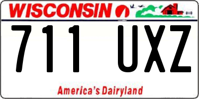 WI license plate 711UXZ