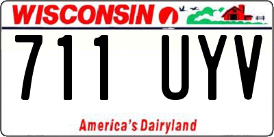 WI license plate 711UYV