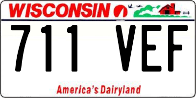 WI license plate 711VEF