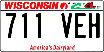 WI license plate 711VEH