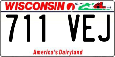 WI license plate 711VEJ