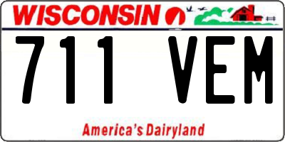 WI license plate 711VEM