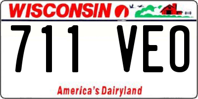 WI license plate 711VEO