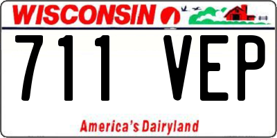 WI license plate 711VEP