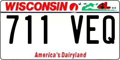 WI license plate 711VEQ
