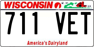 WI license plate 711VET