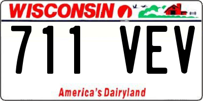 WI license plate 711VEV