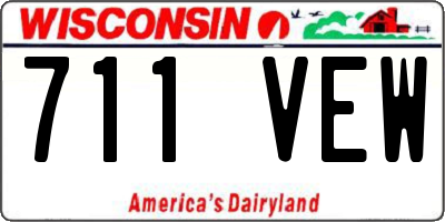 WI license plate 711VEW