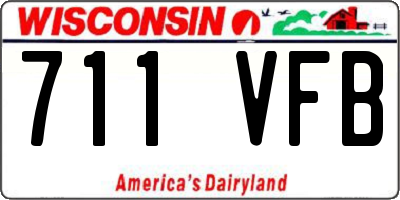 WI license plate 711VFB