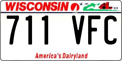 WI license plate 711VFC
