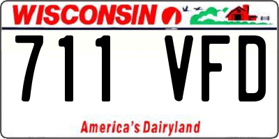 WI license plate 711VFD