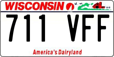 WI license plate 711VFF