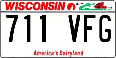WI license plate 711VFG