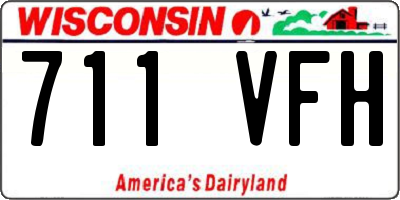 WI license plate 711VFH