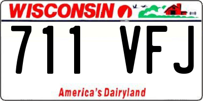 WI license plate 711VFJ