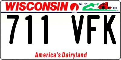 WI license plate 711VFK