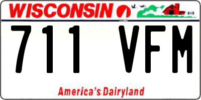 WI license plate 711VFM