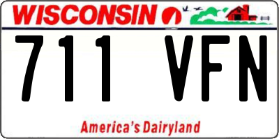 WI license plate 711VFN