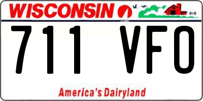 WI license plate 711VFO