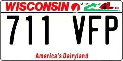 WI license plate 711VFP
