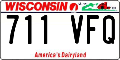 WI license plate 711VFQ