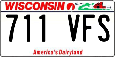WI license plate 711VFS