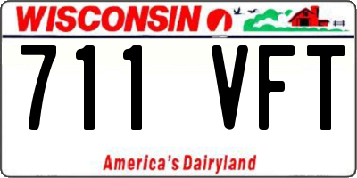 WI license plate 711VFT