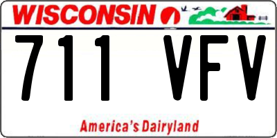 WI license plate 711VFV