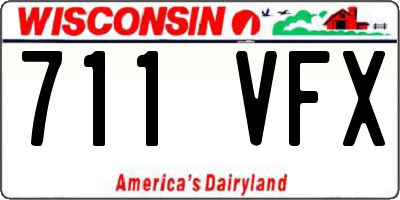 WI license plate 711VFX